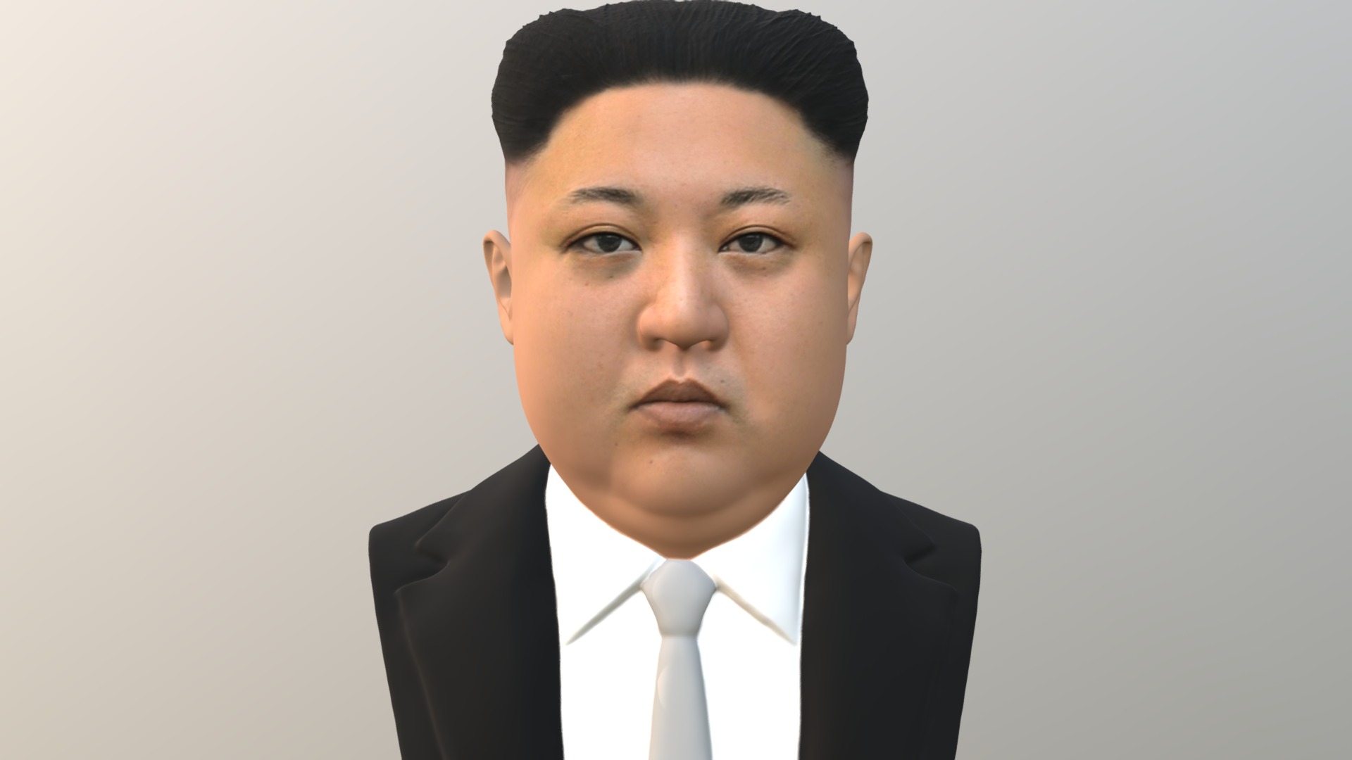 3D model Kim Jong-un bust for full color 3D printing - This is a 3D model of the Kim Jong-un bust for full color 3D printing. The 3D model is about a man in a suit.