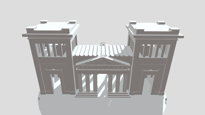 Greek Revival Building 3D Model