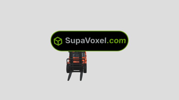 Orange Forklift - Tripo3D vs SupaVoxel