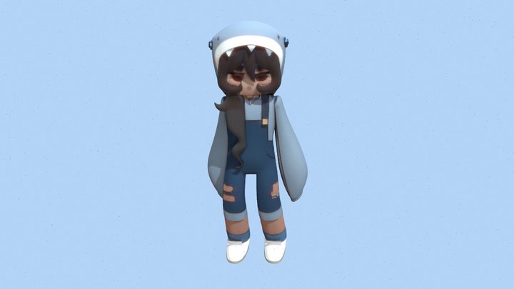Shark girl 3D Model