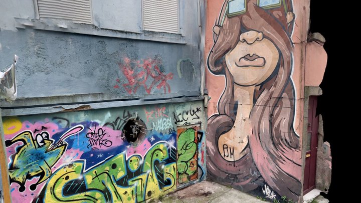 Porto Street Art 3D Model