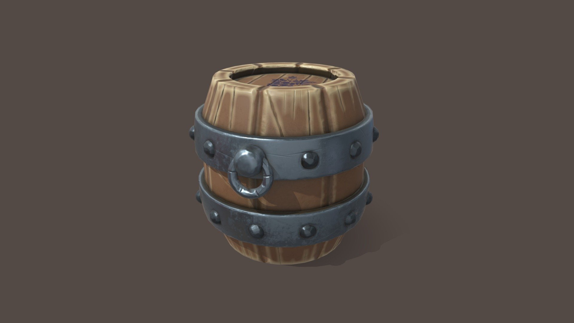 Lowpoly Stylized Barrel