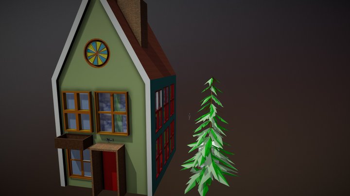 Christmas House 3D Model