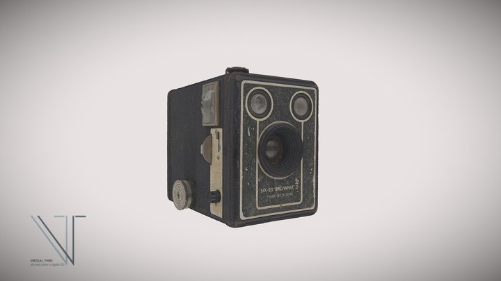 Câmara Kodak Brownie D 3D Model