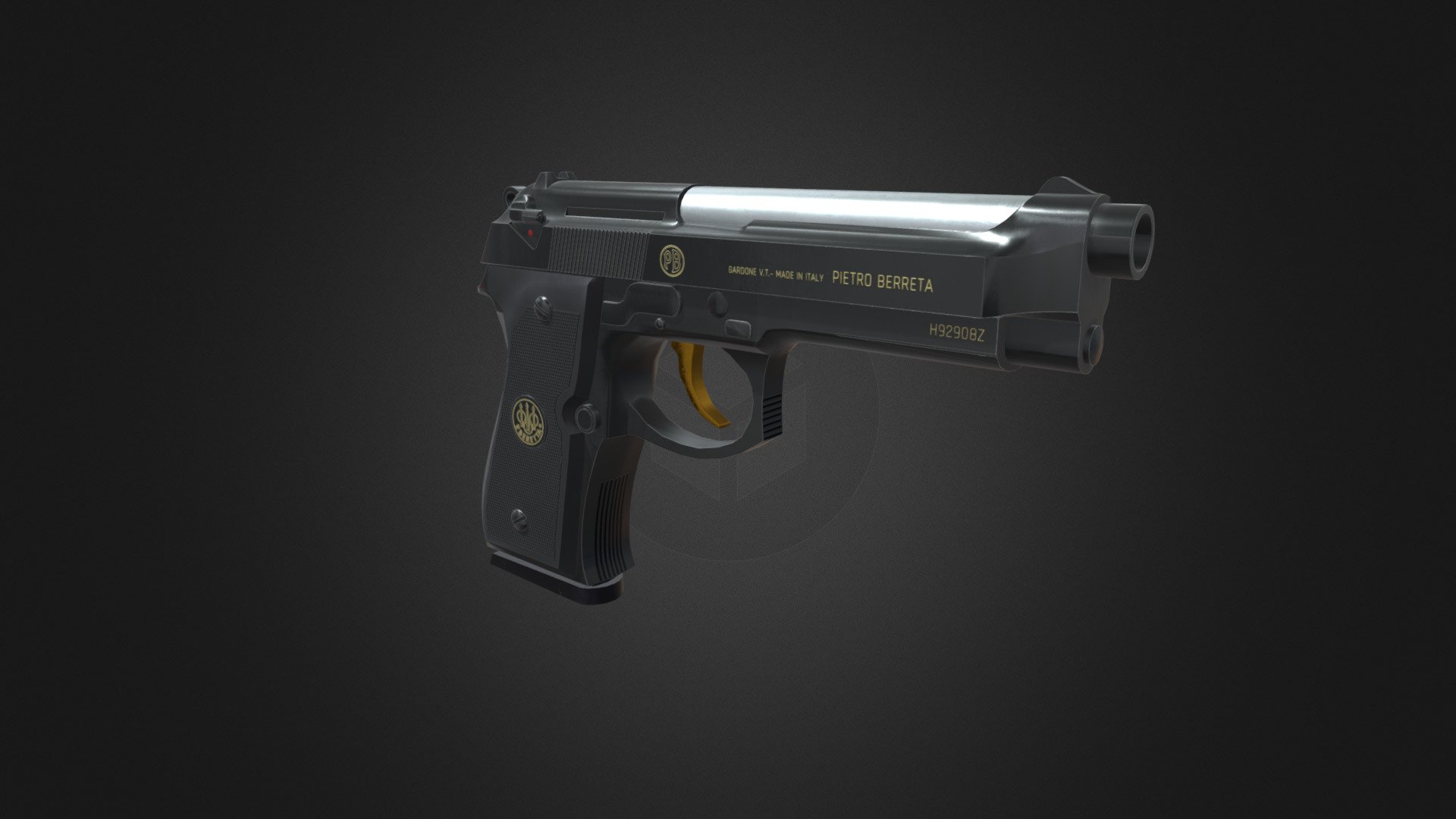 Beretta M9 - Download Free 3D model by Marc Ed (@marc.edouard.lepine17 ...