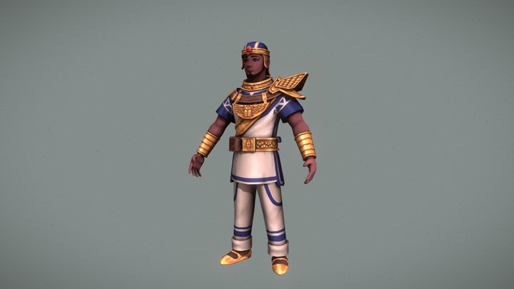 [Student Work] Armored Egyptian guard 3D Model