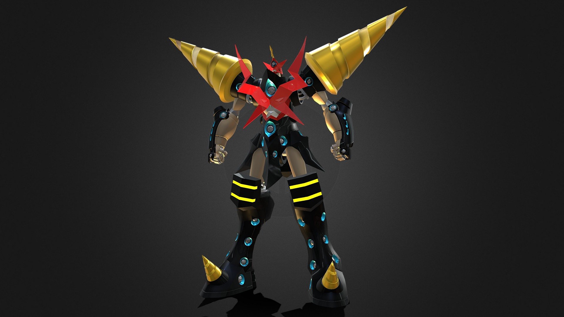 Super Tengen Toppa Gurren Lagann - 3D model by UTF2005 (@utf2005) [9e39d2b]