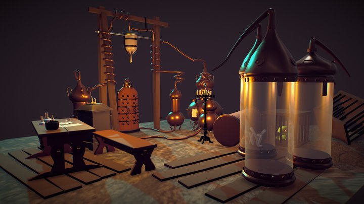 The Laboratory Of Dr Maro 3D Model