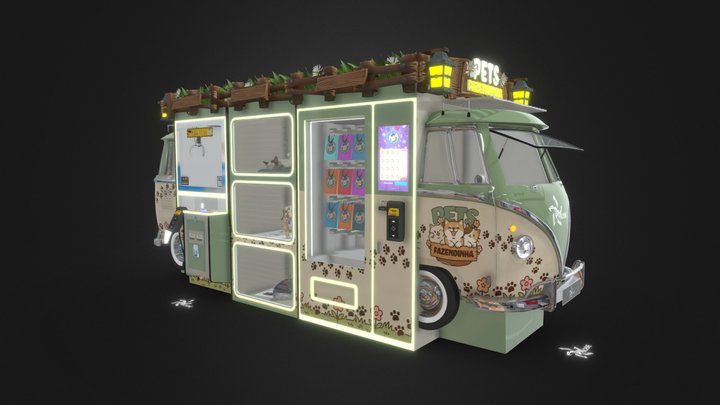 3D Kombi Pets Fazendinha BR Machine 3D Model