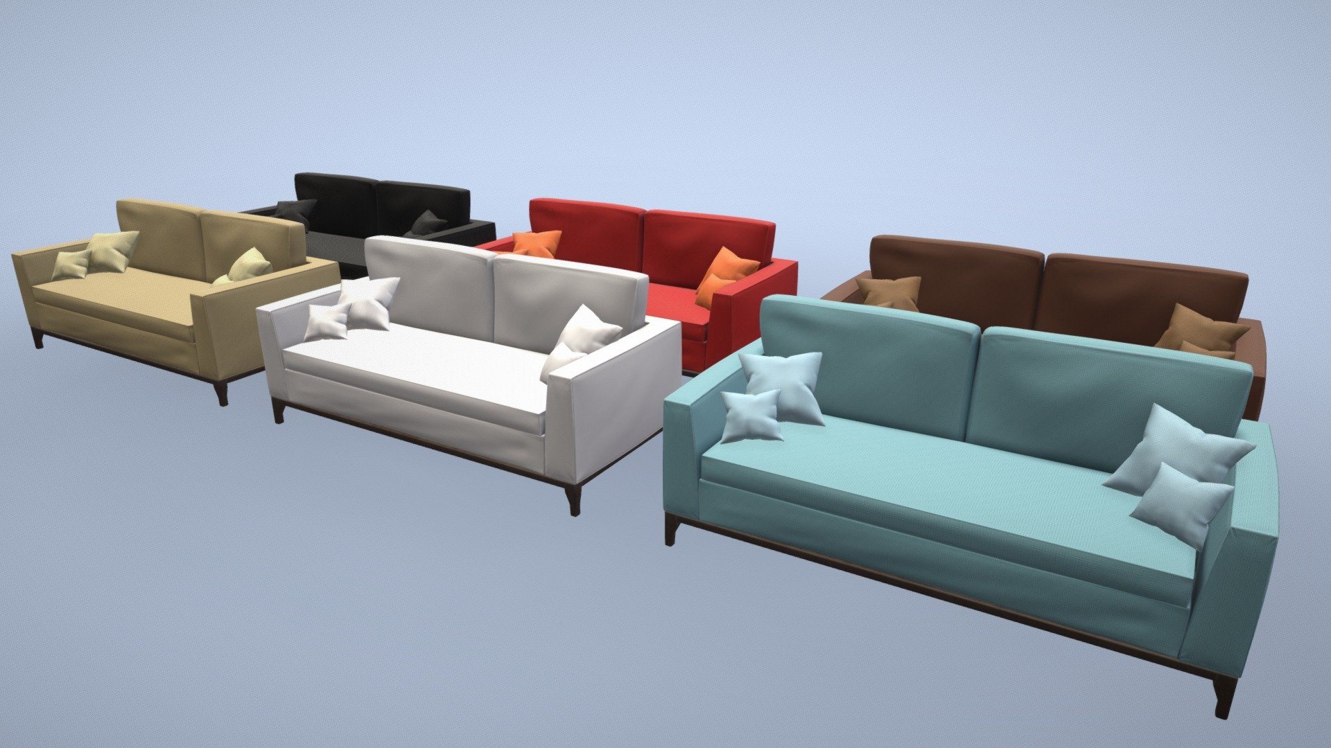 a sofa in different colors - Buy Royalty Free 3D model by abd0w0 ...