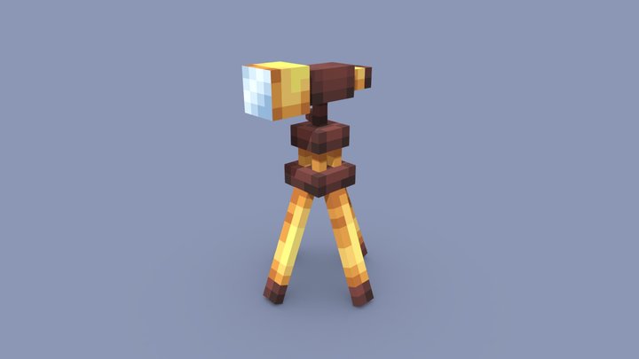 Standing Telescope 3D Model