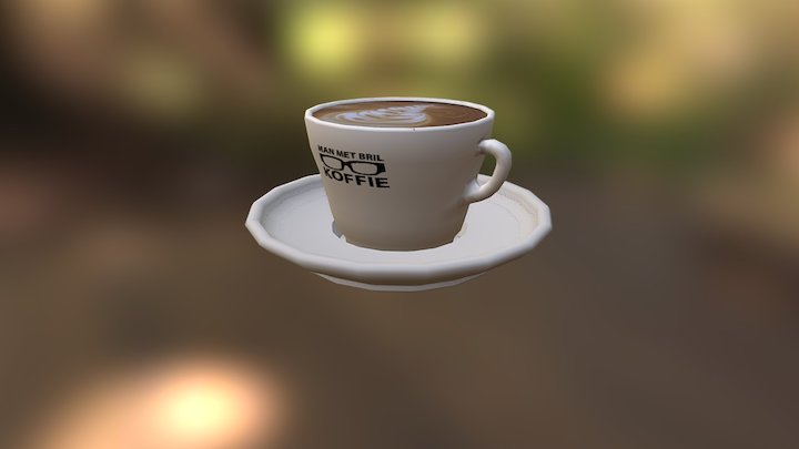 A cup of coffee from "Man Met Bril Koffie" 3D Model