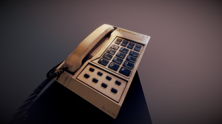 Retro 90's Phone (GAME READY PBR) 3D Model