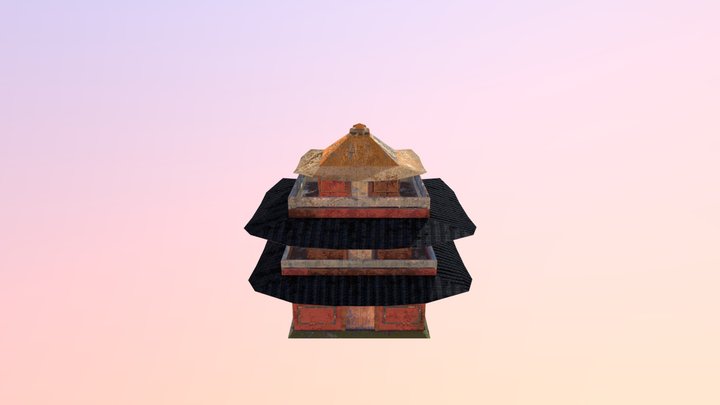 Pagoda + siheyuan (school assignment) 3D Model