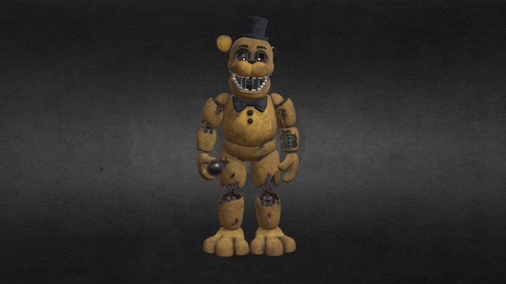 Withered Golden Freddy 3D Model