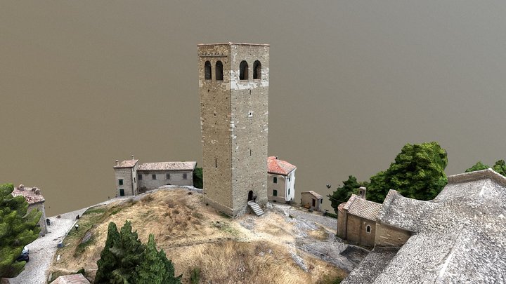 Civic tower of San Leo 3D Model