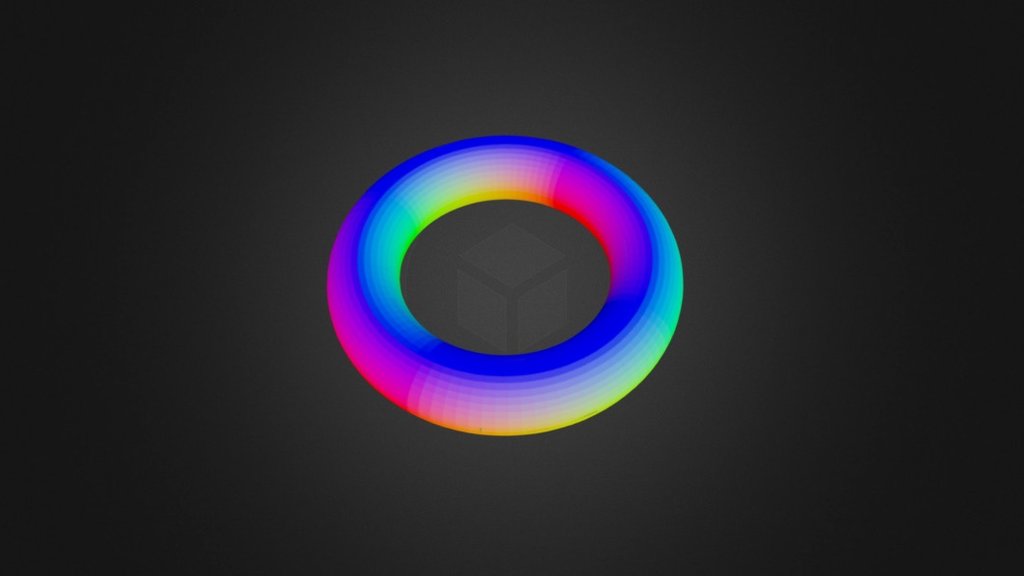 Torus with Colored Normals (Flat Rendering)