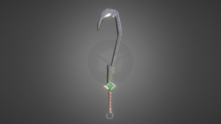 Pirate Hook Sword 3D Model