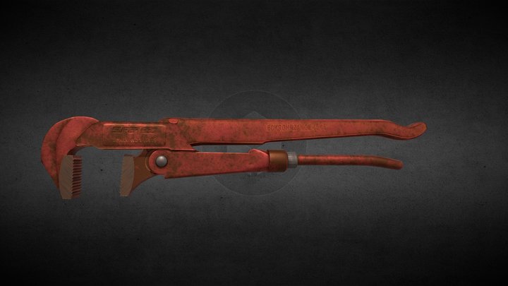 Газовый клю ч 3D Model