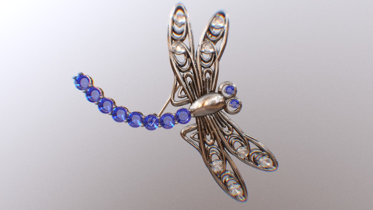 3D model dragonfly - This is a 3D model of the dragonfly. The 3D model is about a close-up of a necklace.