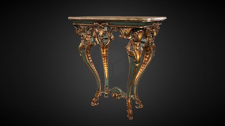 Rococo Table 3D Model