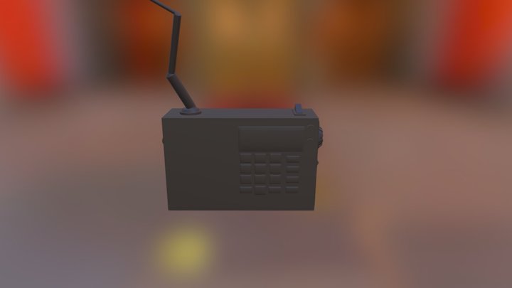 Radio with broken antenna 3D Model