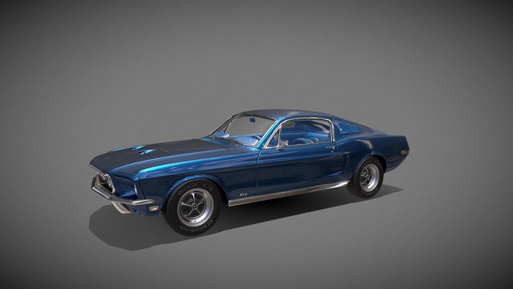 Ford Mustang Shelby GT390 Fastback 1968 3D Model