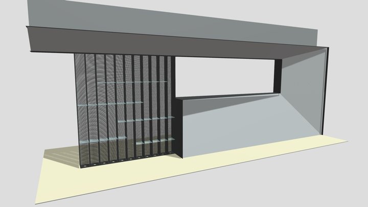 Sky Lounge Bar Wine Shelves MODEL 3D Model