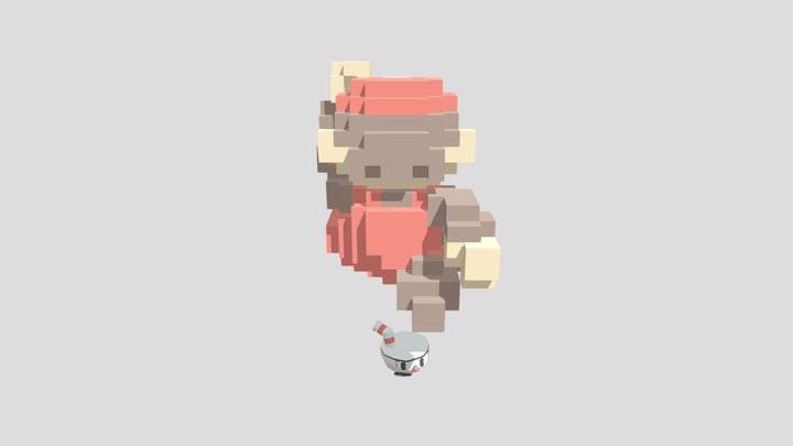 MARIO X CUPHEAD "LetS a kill you!" 3D Model