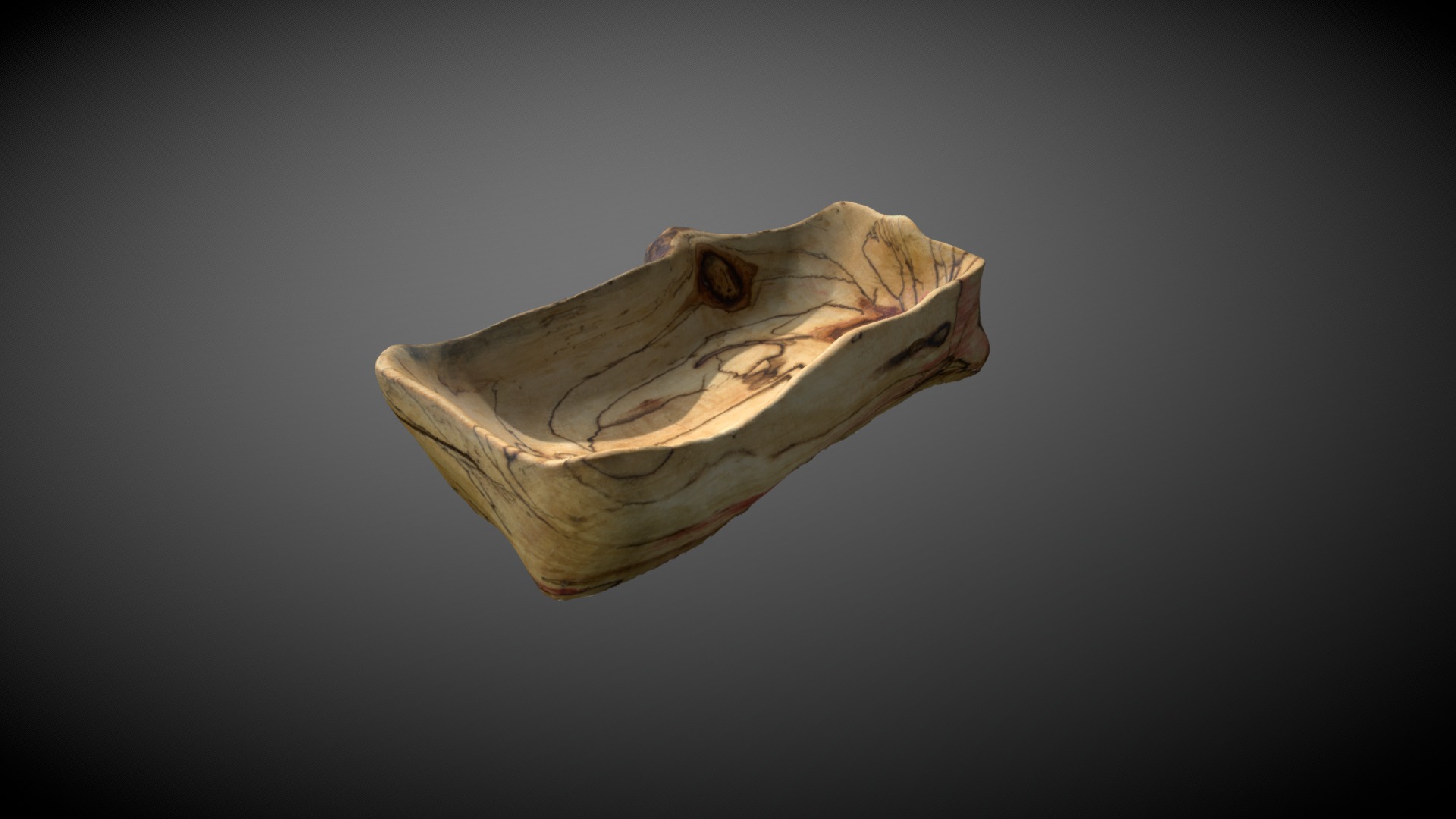 3D model Unique Hand Carved Wooden Bowl - This is a 3D model of the Unique Hand Carved Wooden Bowl. The 3D model is about a close-up of a skull.