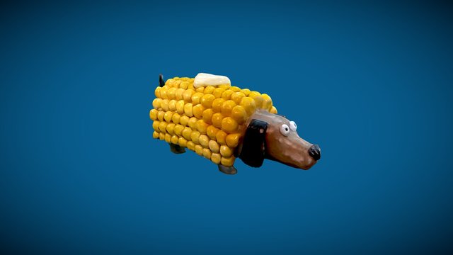 Corn Dog 3D Model