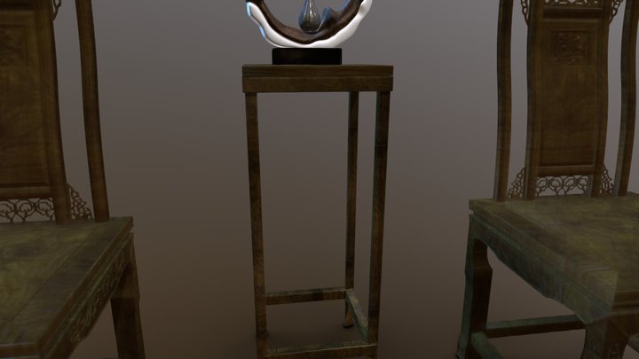 Classic Chinese Taishi chair 3D Model