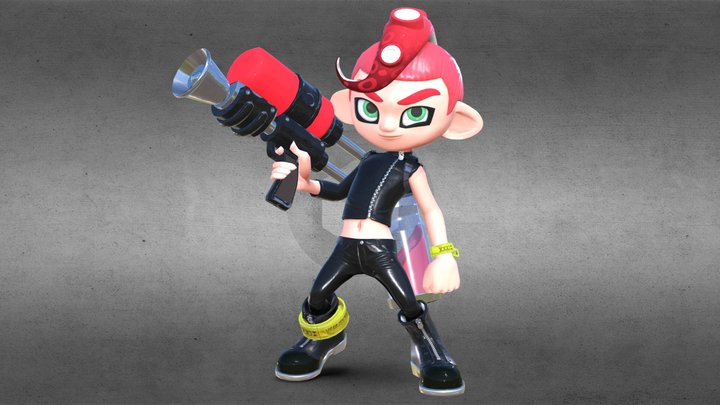 Male Octoling (Smash Ultimate style) 3D Model
