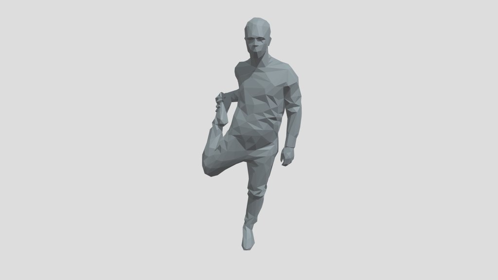 Lowpoly Male Sport Character