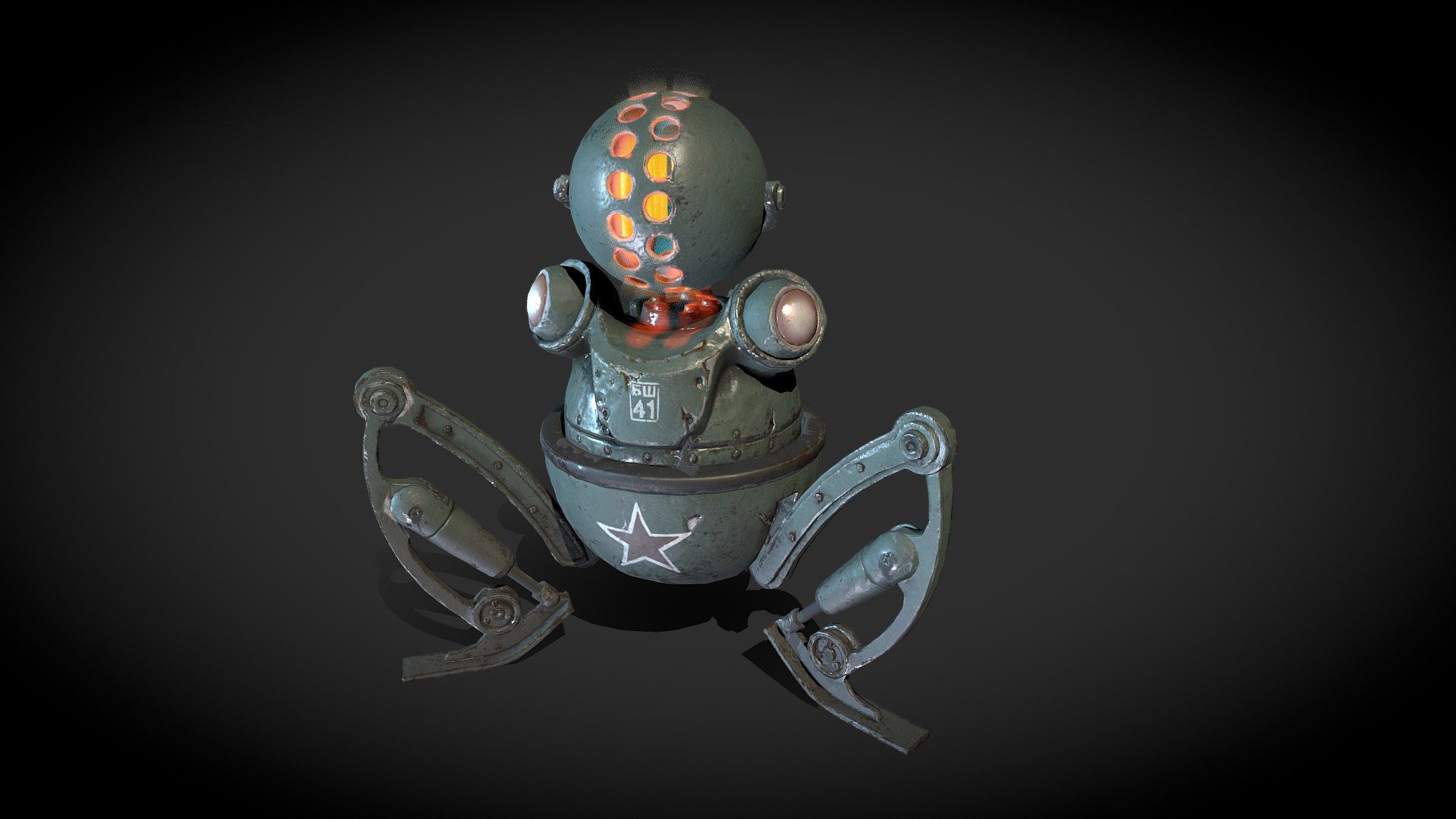 Atomic Heart VOV-A6 Robot Articulated Bust Face 3D model 3D