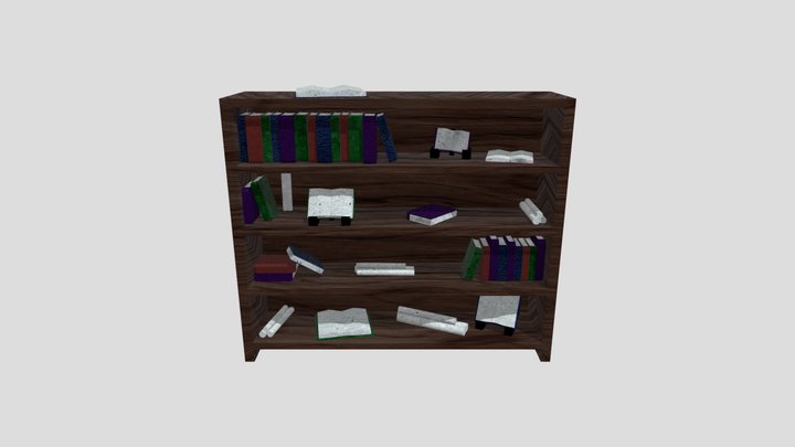 Short Bookcase 3D Model