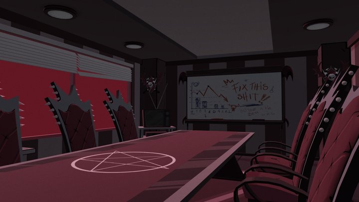 IMP Briefing Room - Helluva Boss 3D Model