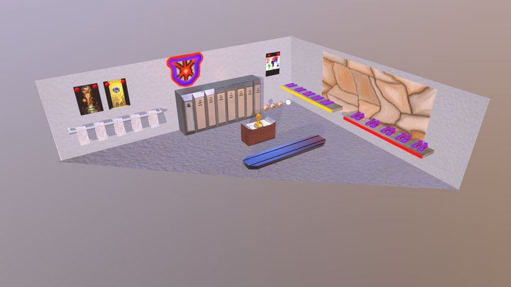 Locker Room 3D Model