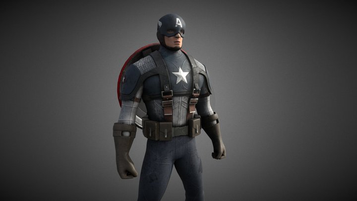 Captain America 3D Model