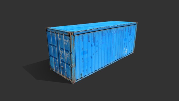 Shipping container (low poly) 3D Model