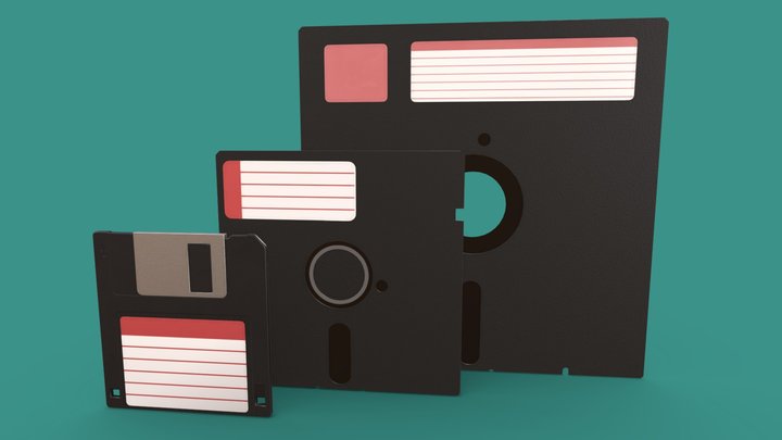 Floppy Disks 3D Model