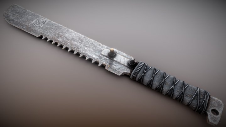 Barcode Machete 3D Model