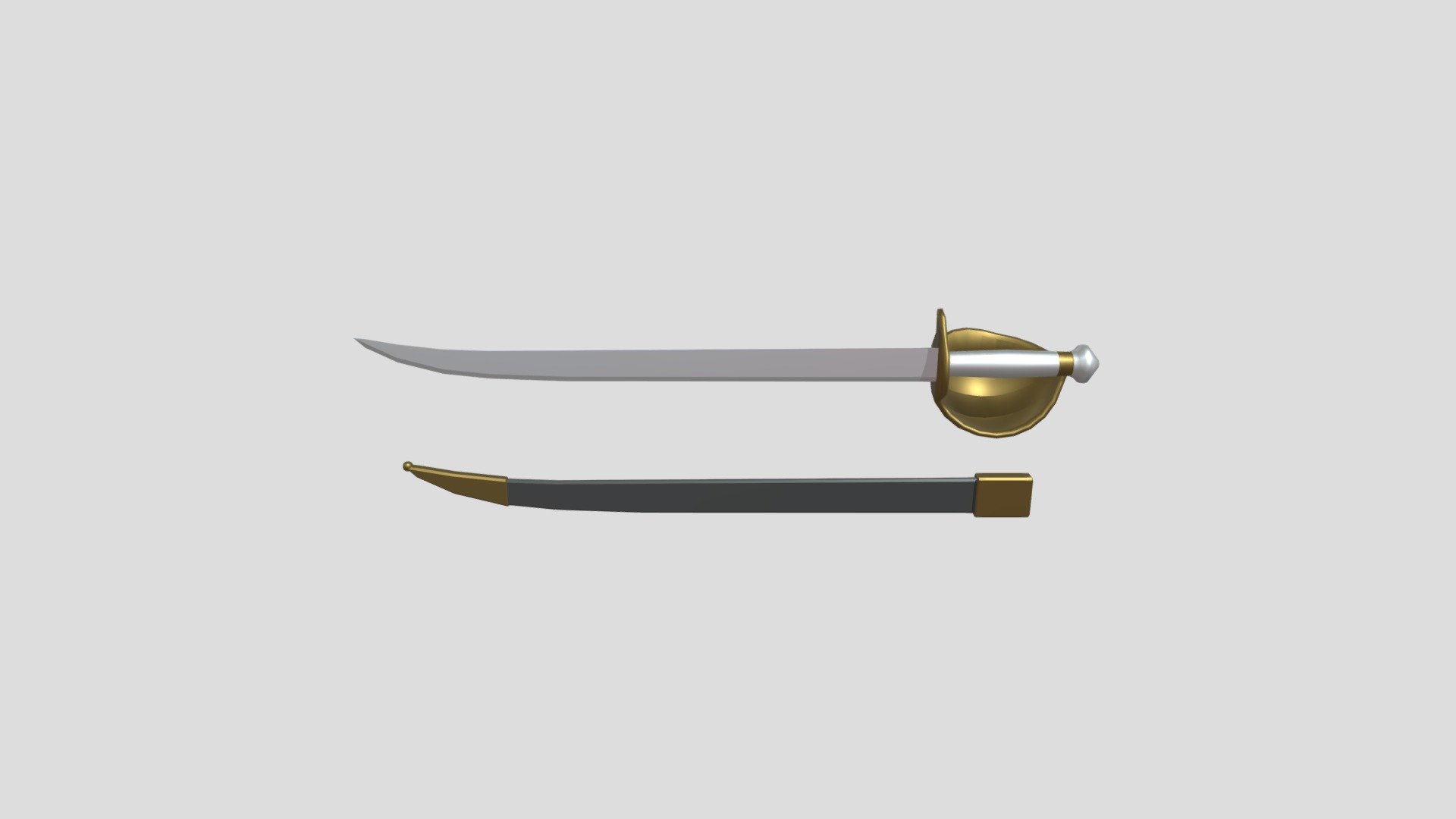 Сабля - Download Free 3D model by graiwers [e3e5088] - Sketchfab
