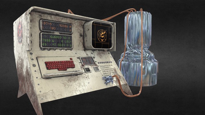 Russian Computer Terminal 3D Model