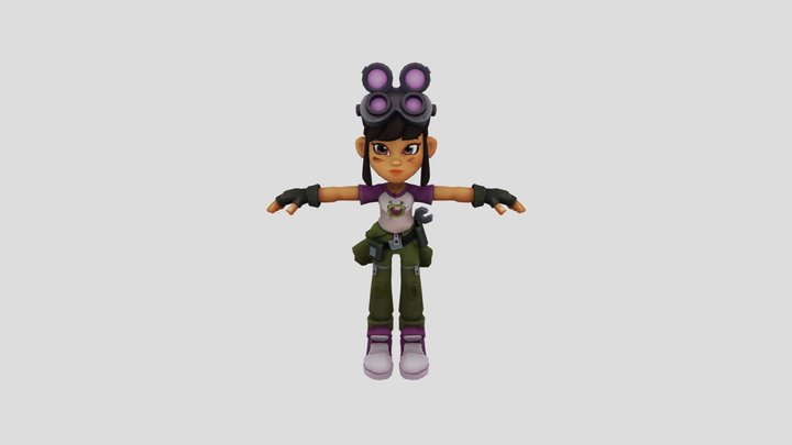 Yutani subway surfers city rigged 3D Model