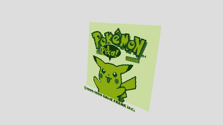 PokemonYellowTitleScreenOriginalGameBoyPalette 3D Model