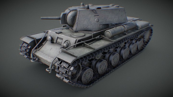 Russian Tank KV-8 – Kostenloses 3D-Modell STL