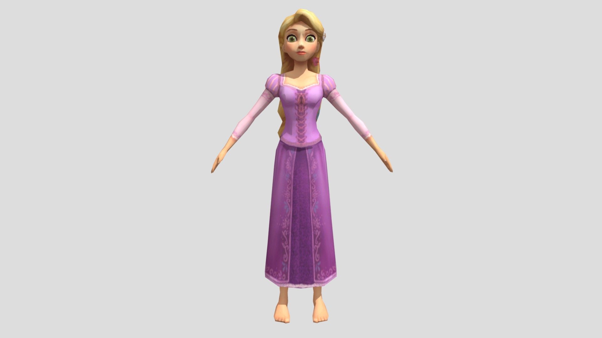 Rapunzel 3D Model - Download Free 3D model by spongebob.evolution ...