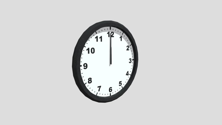 Analog clock 3D Model