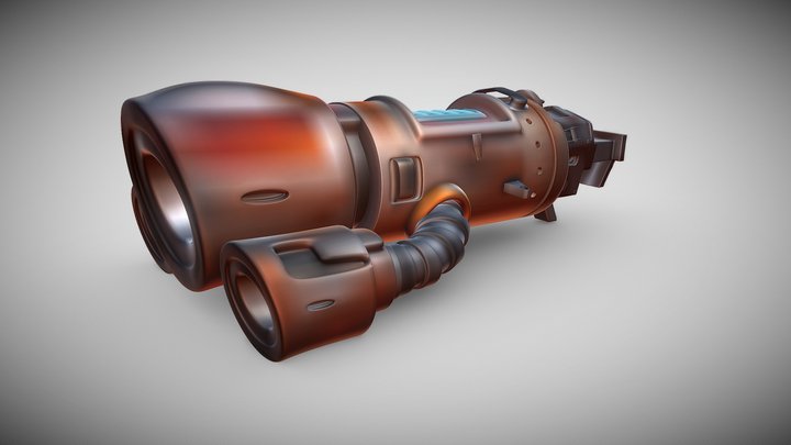 Rail Gun 3D Model